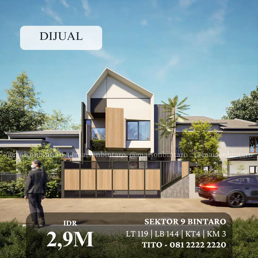 JANGAN SAMPE LEWAT! Dijual Rumah Baru Cantik di Sektor 9 Bintaro, Nego