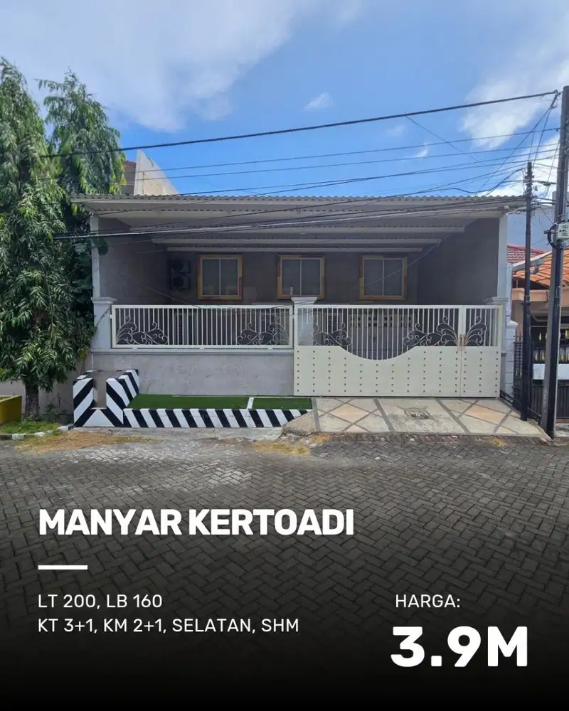 Rumah Manyar Kertoadi STRATEGIS, NEW MINIMALIS