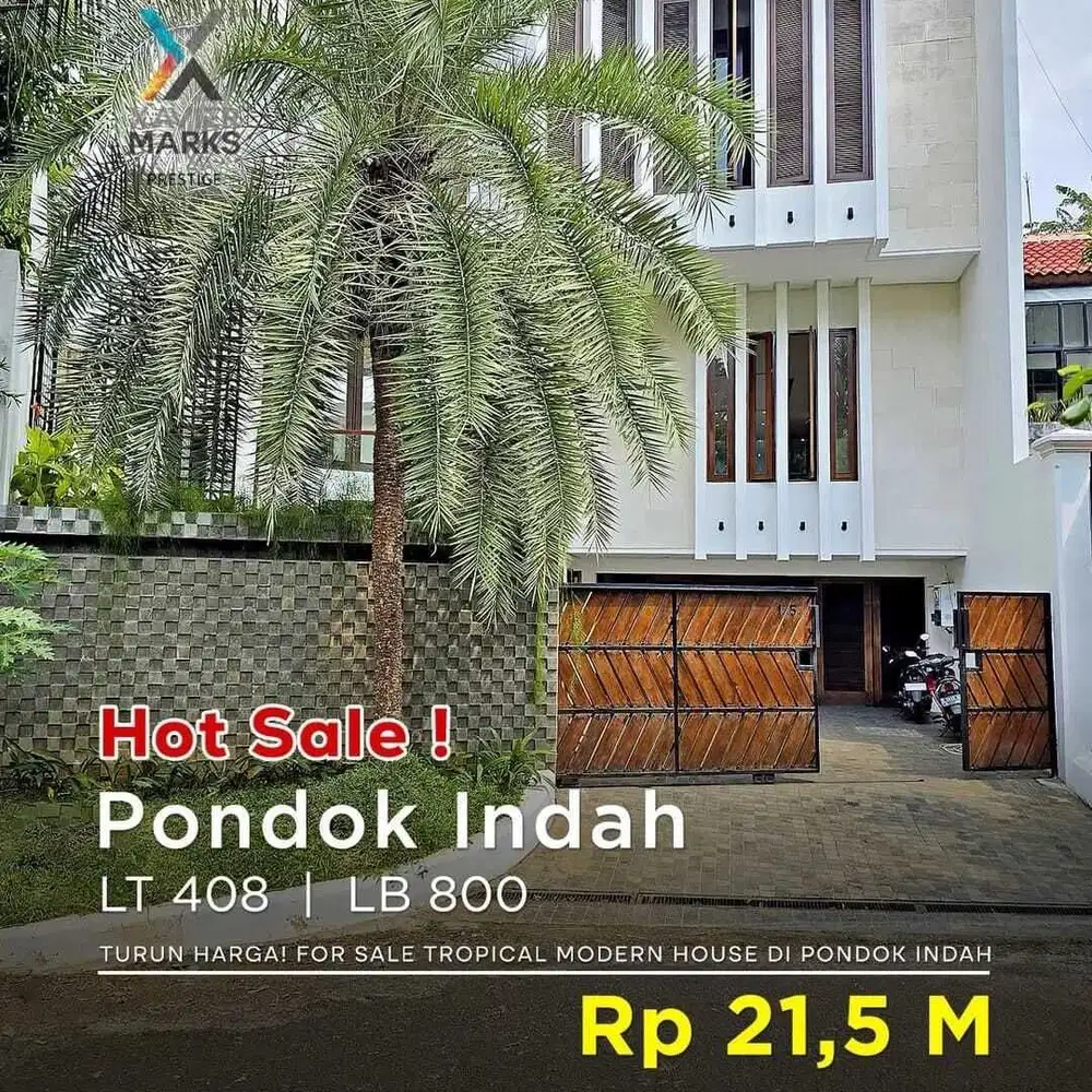TURUN HARGA ! Harga : 27 M Harga menjadi : 21.5 M nego  FOR SALE TROPI