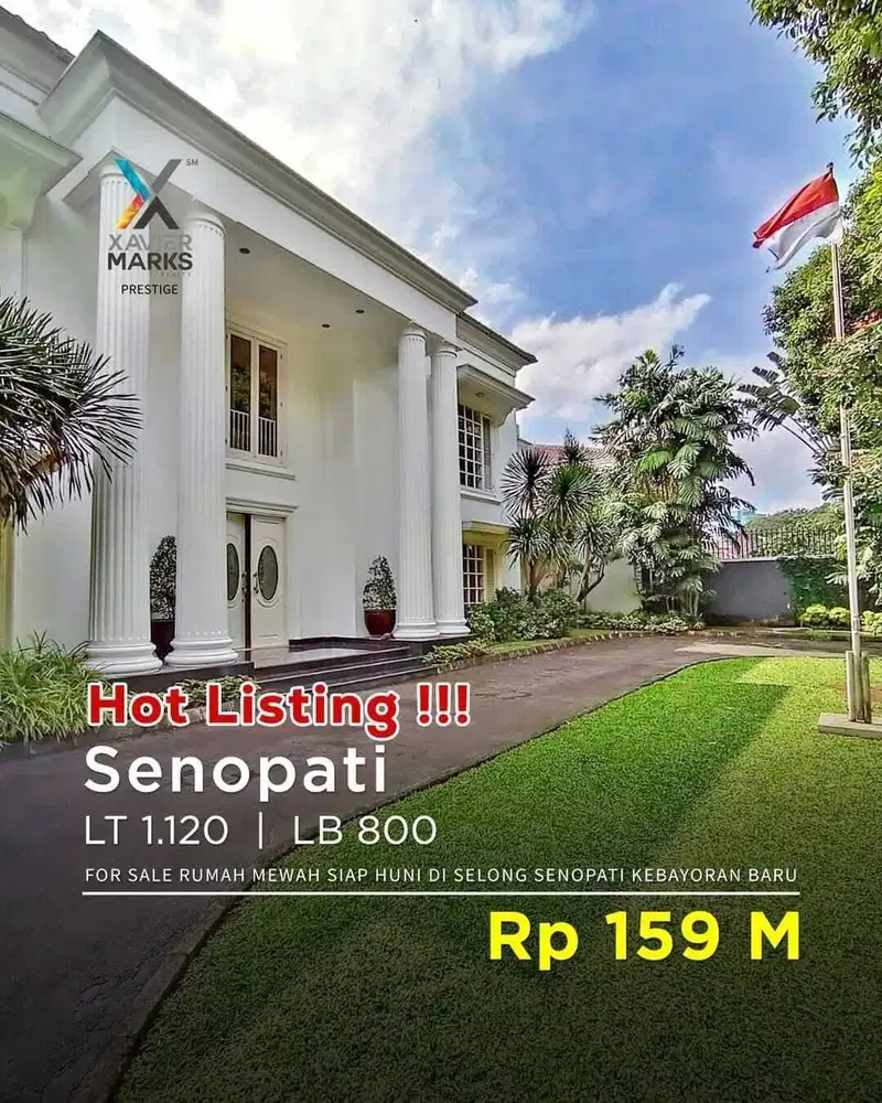 TURUN HARGA  FOR SALE RUMAH MEWAH SIAP HUNI DI SELONG SENOPATI KEBAYOR
