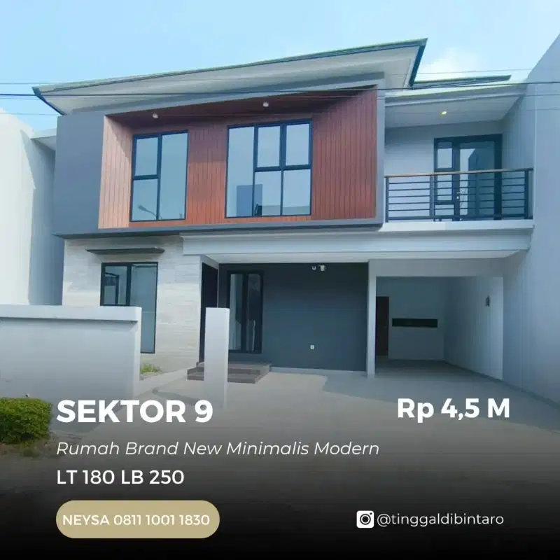 Rumah Brand New Minimalis Modern di Sektor 9 Bintaro Jaya AMGB12582
