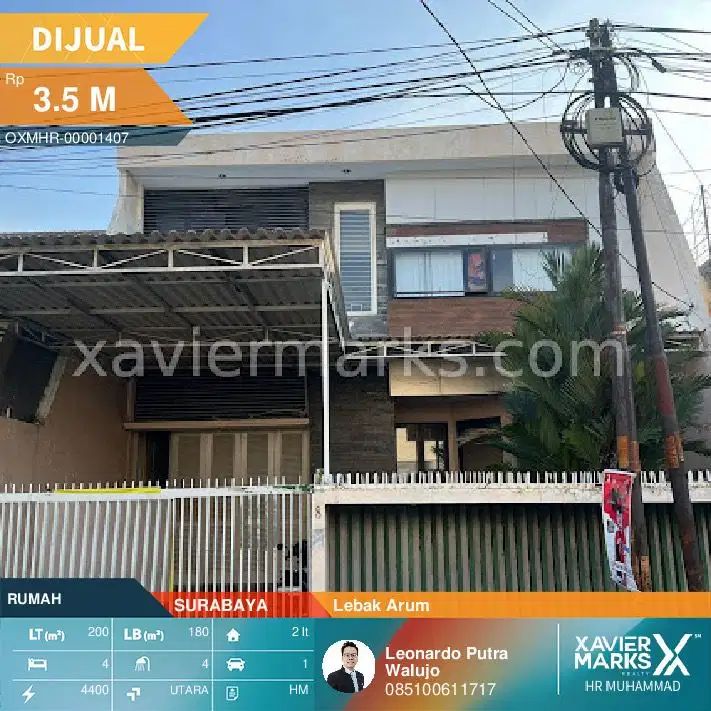 Rumah SHM Lebak arum lebar 10x20 meter dengan 4 Kamar Tidur