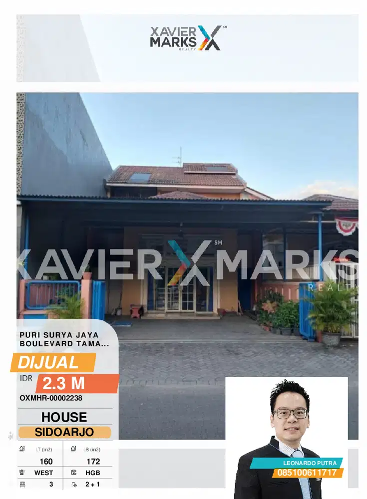 Rumah Wira Usaha Puri Surya Jaya di raya boulevard Pasadena luas160m2