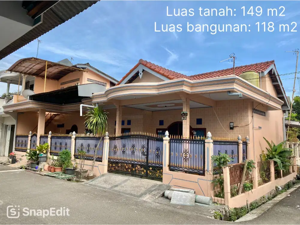 Rumah 2 Lantai Hoek Marunda Baru, SHM, Hadap Selatan, 1M Nego