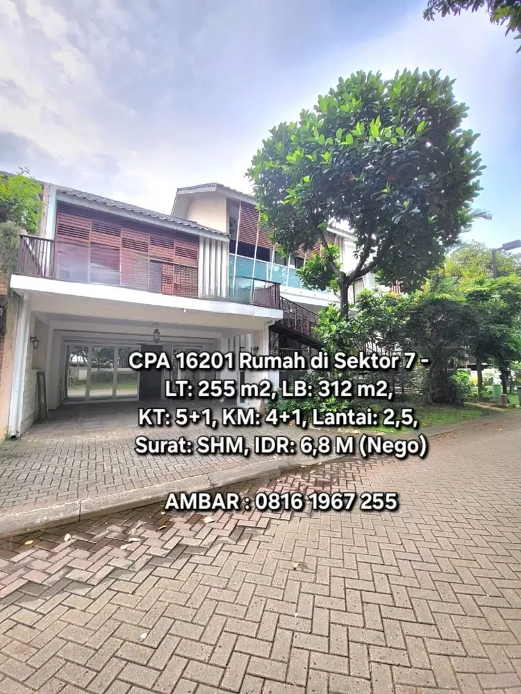 16201 Rumah mewah split level di Bintaro sektor 7 shm bagus