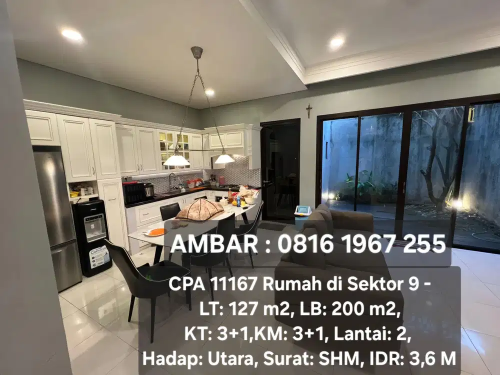11167 - Rumah cantik dalam cluster bintaro sektor 9