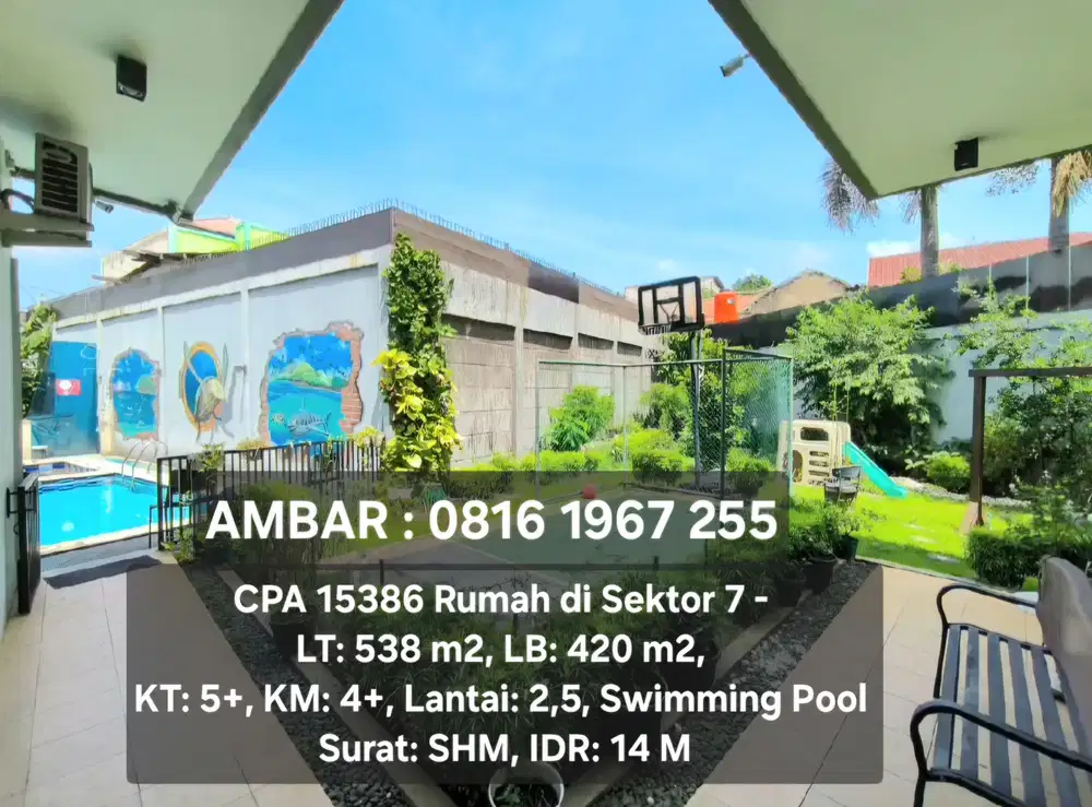 15386 - Rumah mewah ada kolam renang bintaro sektor 7