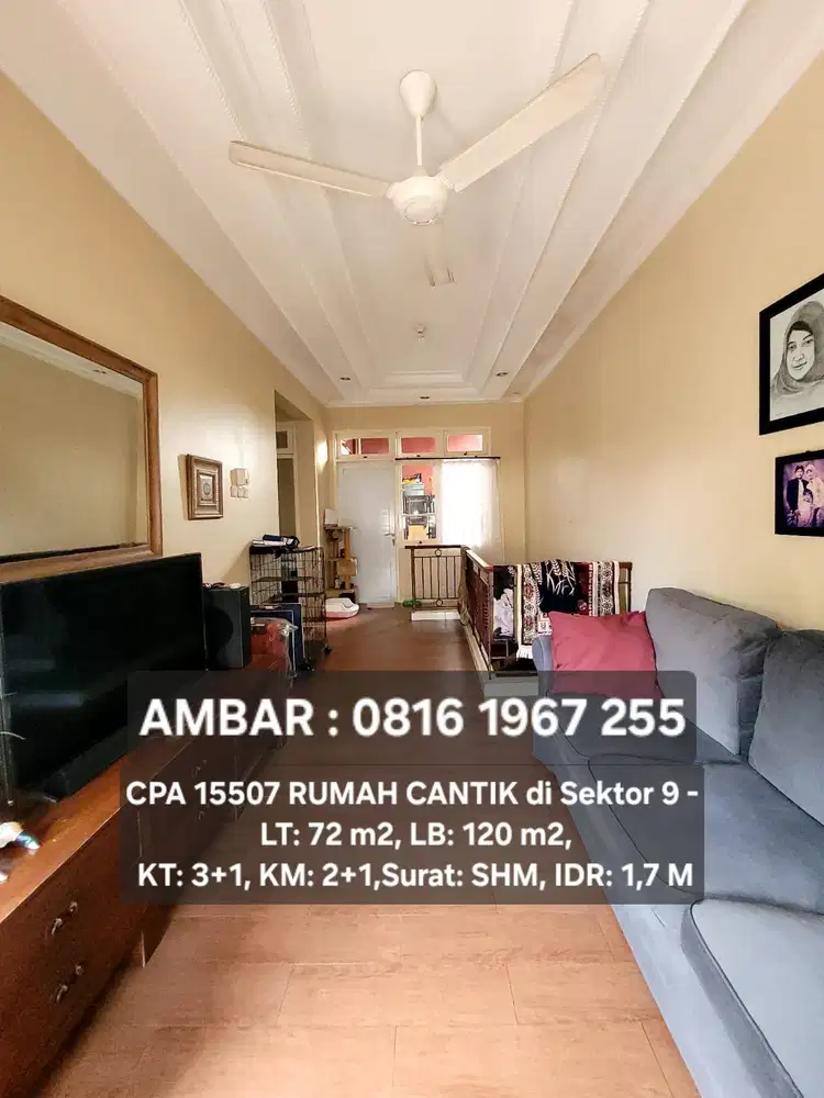 15507 - Rumah cantik 2 lantai dekat stasiun sudimara bintaro sektor 9