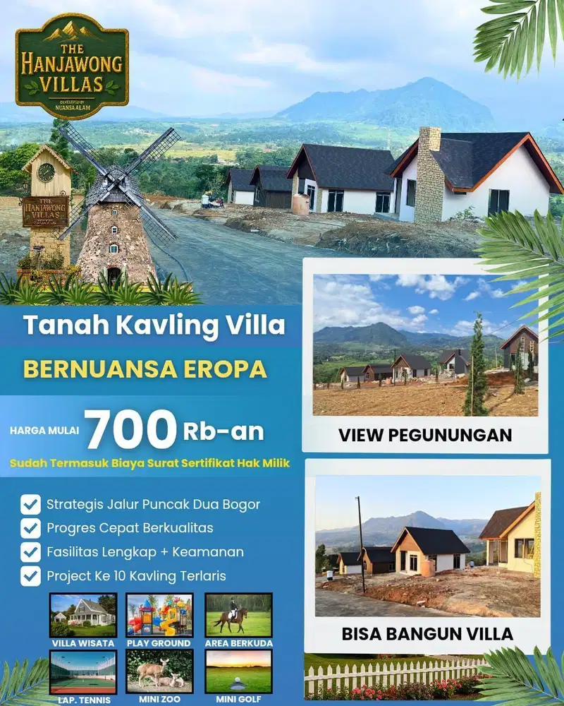 Dijual Tanah Kavling Siap Bangun SHM 60 Menit dari Tol Nagrak Cibubur