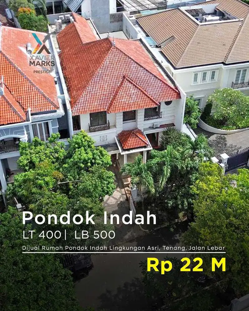 Di jual Rumah Pondok Indah, Jakarta Selatan Rumah Asri, tenang, jalan