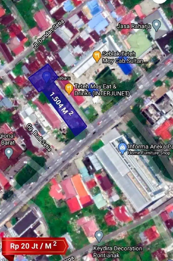 Tanah Sultan Abdurahman Tepi Jalan