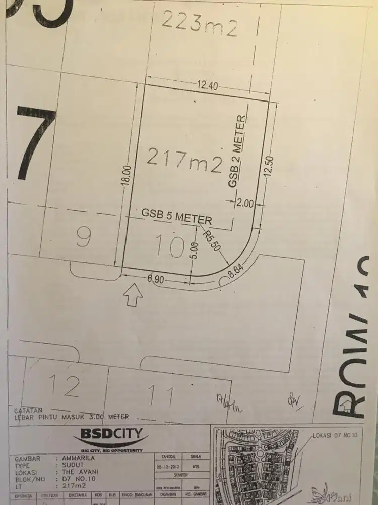 Dijual Cepat Tanah Kavling Cluster Amarilla AVANI