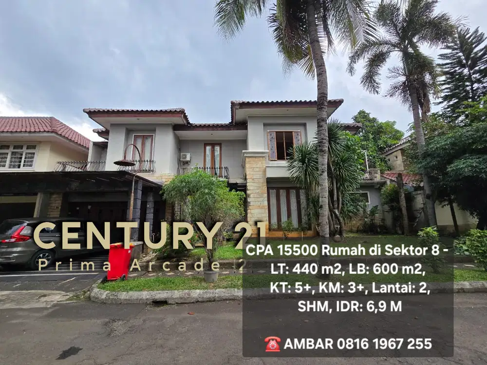 15500 Rumah cantik hot sale dalam cluster di bintaro shm