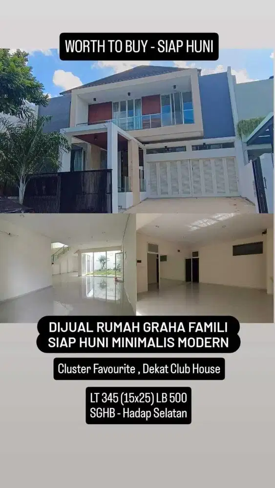 Dijual Rumah Terawat Siap Huni Graha Famili Blok Favorit O Siap Huni