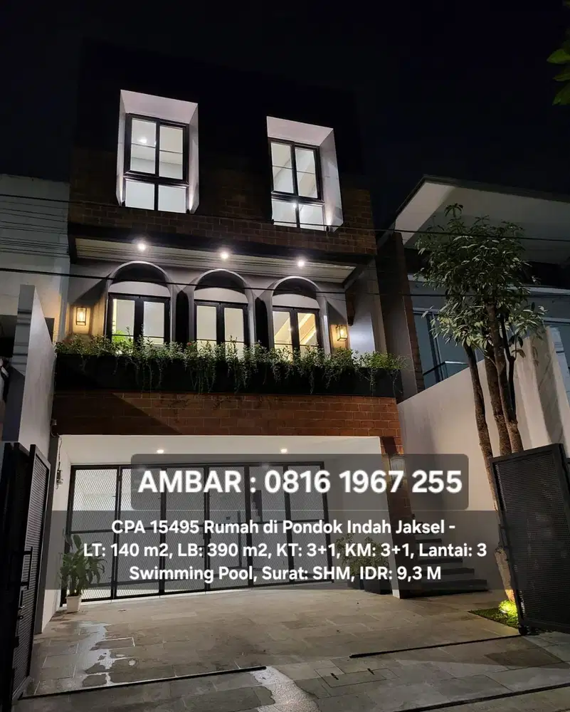 15495 Rumah mewah dg kolam renang di pondok indah jakarta