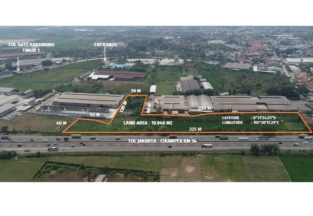 Tanah Strategis Komersil karawang Timur Klari Jawa Barat