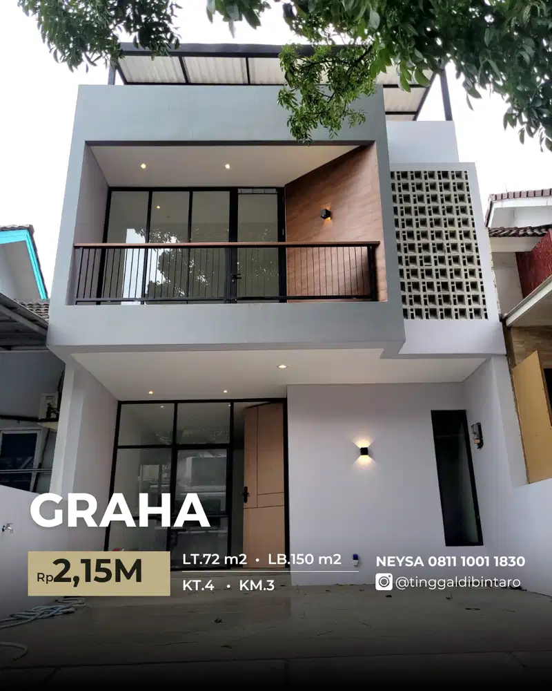 Rumah Brand New di Mahagoni Dekat Tol Graha Bintaro gb12304