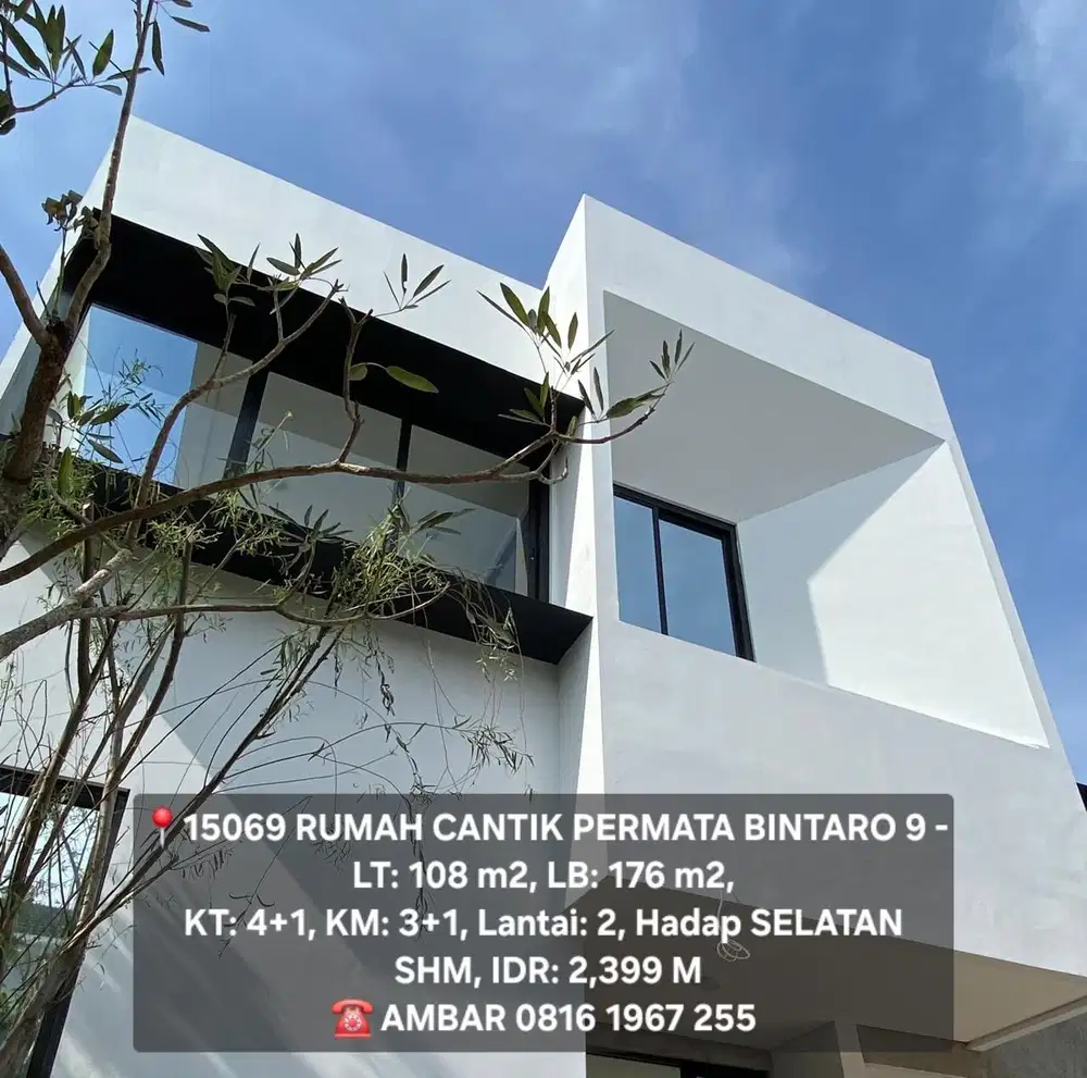15069 Rumah cantik dalam cluster bintaro sektor 9 shm hotsale