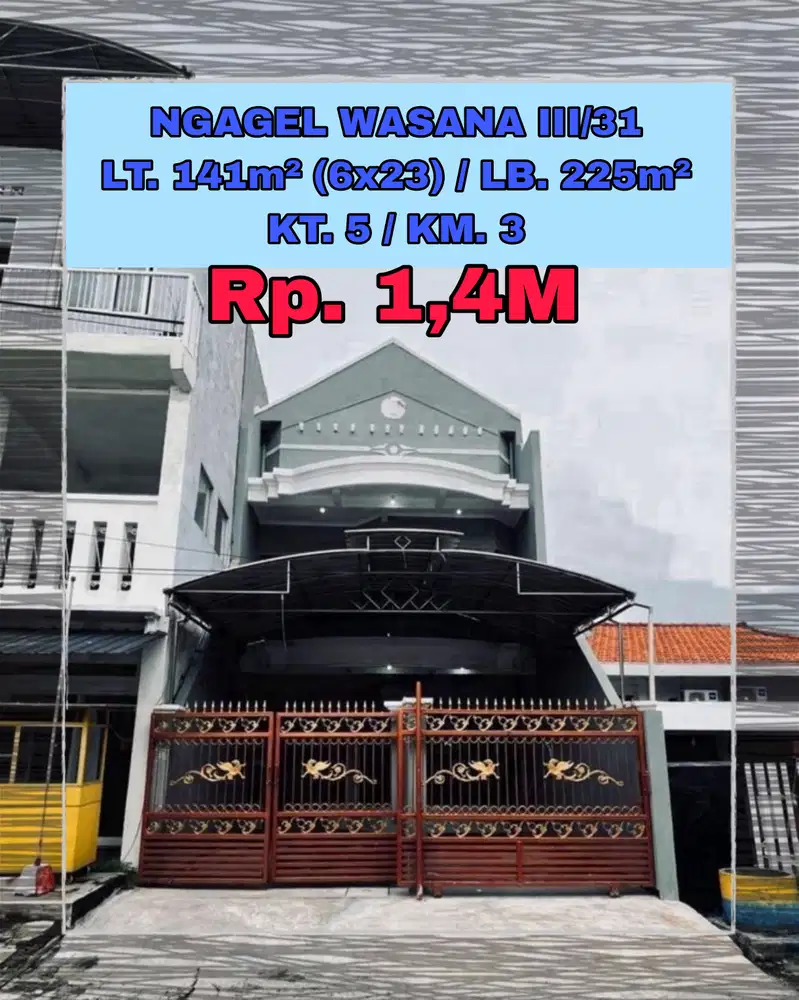 NGAGEL WASANA tengah kota baru renovasi seperti baru