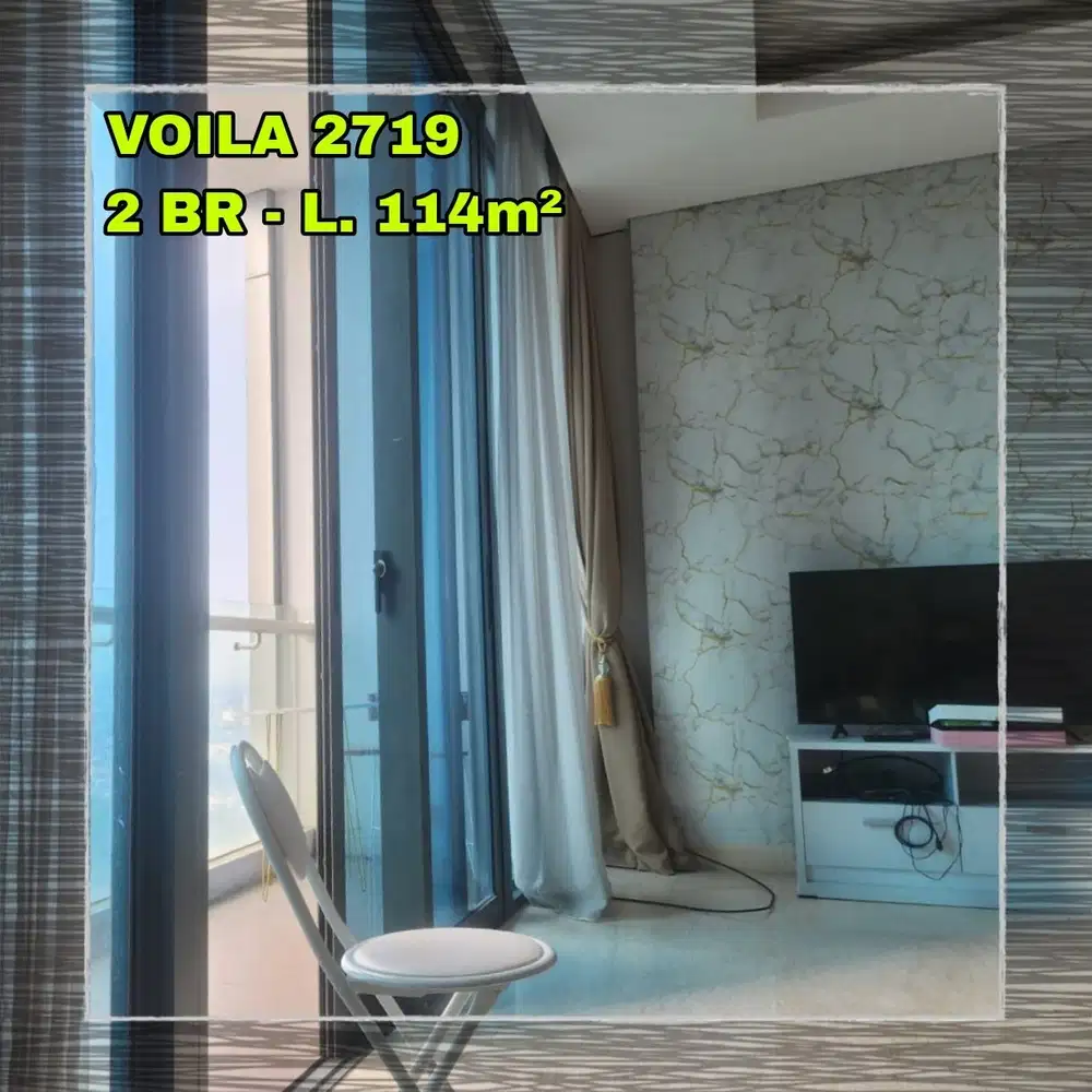 Ciputra World VOILA 2719 type 2BR siap huni gandeng mall full perabot