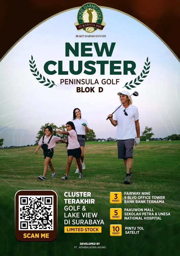 Dijual Hunian Golf View di Bukit Darmo Golf, Surabaya Barat
