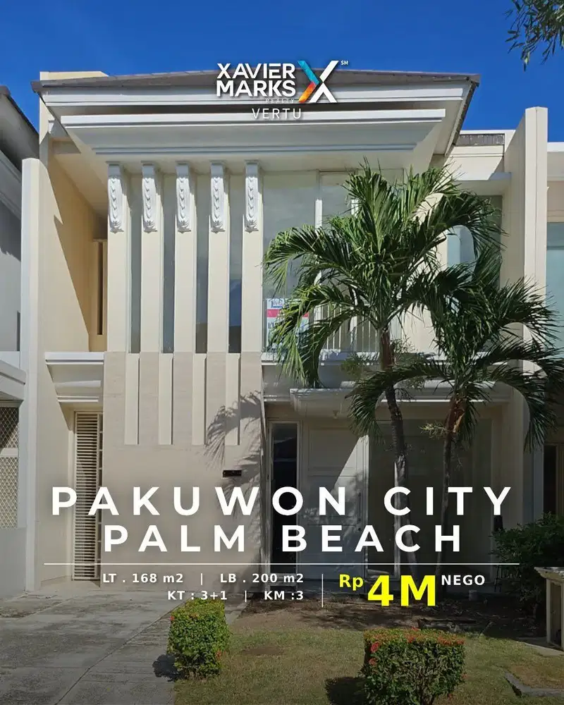 Rumah Palm Beach, Bagus dan Lokasi Strategis, Pakuwon City, Surabaya