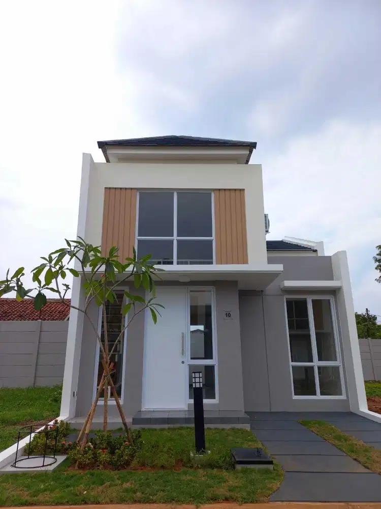 Rumah Modern Minimalist dengan Mezzanine Cluster Canna Paramount