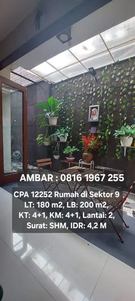 12252 - Rumah di senayan bintaro sektor 9 shm bagus