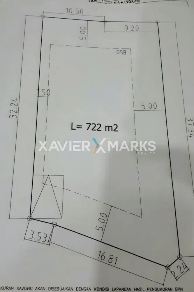 TANAH CEMPAKA 722 M2 SUVARNA PADI SUVARNA SUTERA TANGERANG
