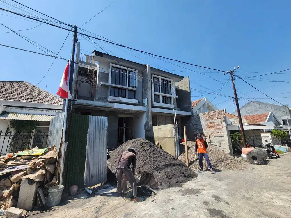 Rumah Jejer 2 Lantai Minimalis Modern Manyar Kertoadi