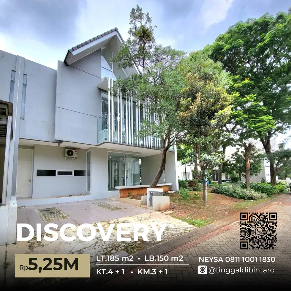 Rumah Hoek Samping Taman di Discovery Bintaro Jaya sc15564