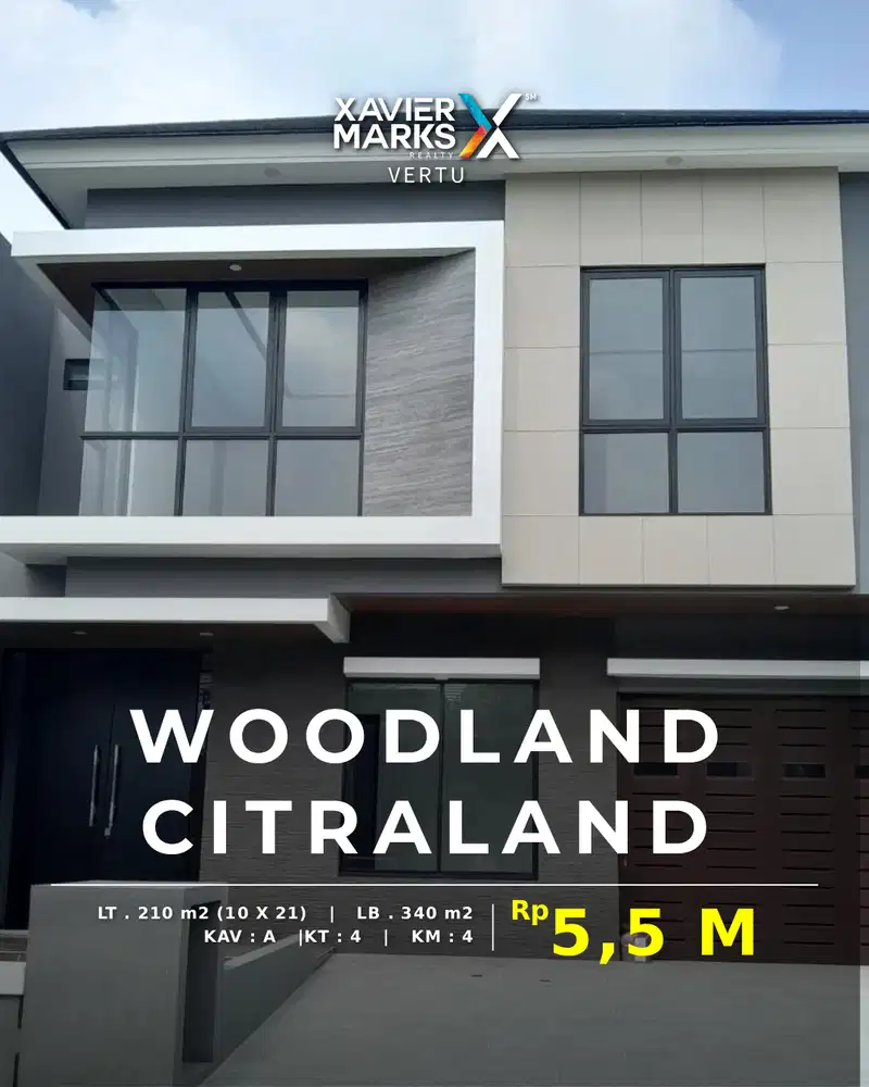 Rumah Baru, Gress, Hunian Asri, Woodland, Citraland, Surabaya