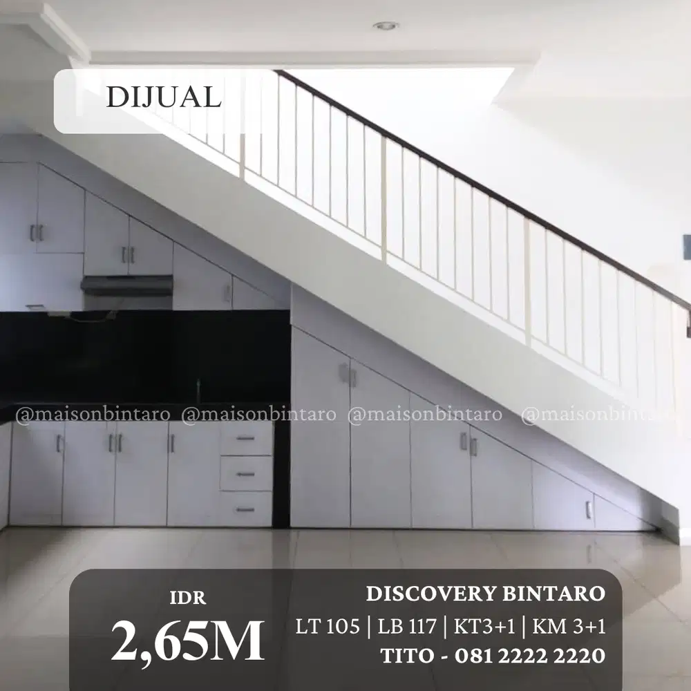 Best Deal! Dijual Rumah Bagus di Discovery Bintaro, Nego!