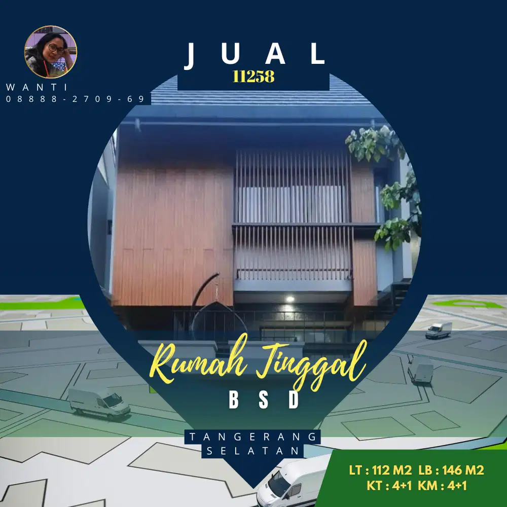Rumah Tinggal 3 Lantai Cantik Siap Huni