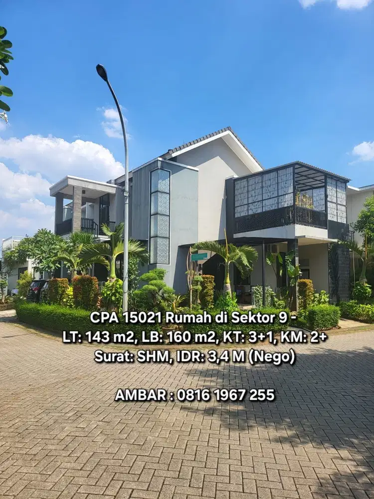 15021 - Rumah bagus posisi hoek dekat dengan sekolah internasional