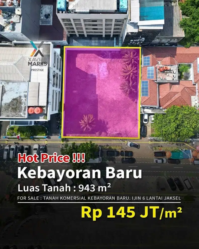 FOR SALE – TANAH KOMERSIAL SUPER RARE DI KEBAYORAN BARU  Lokasi Strate