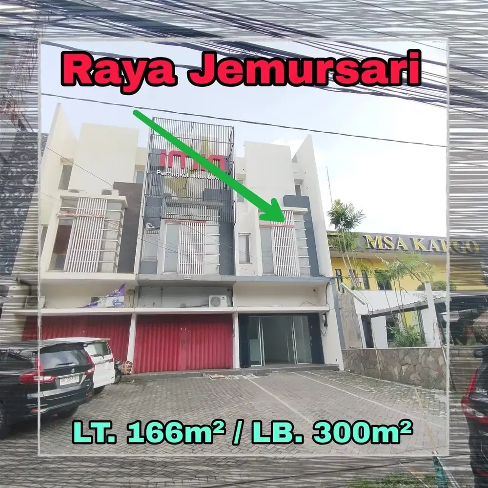 Ruko RAYA JEMURSARI siap huni siap cwan parkir longgar