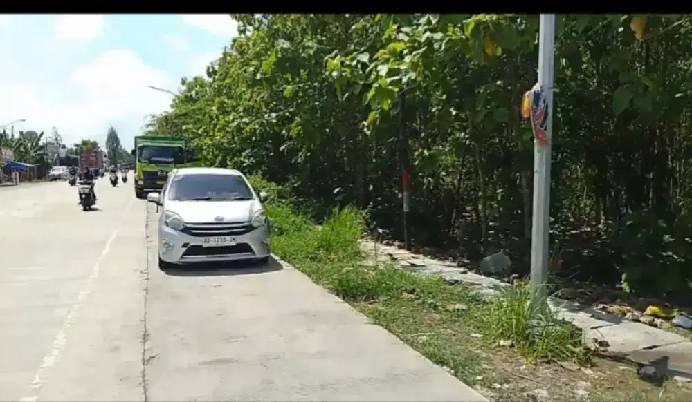 Pekarangan pinggir jalan Purwodadi Solo di Sumberlawang