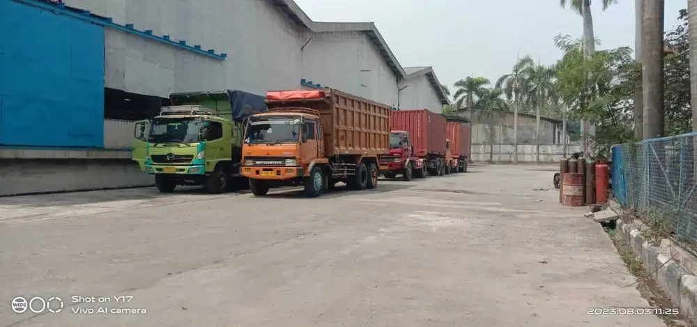 Gudang 1 Km dari Pintu Tol Cikande, LB 13364m2 Pinggir Jl Raya Cikande