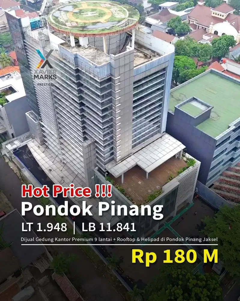 D jual gedung kantor di pondok pinang jakarta selatan  LT 1948 M² LB 1