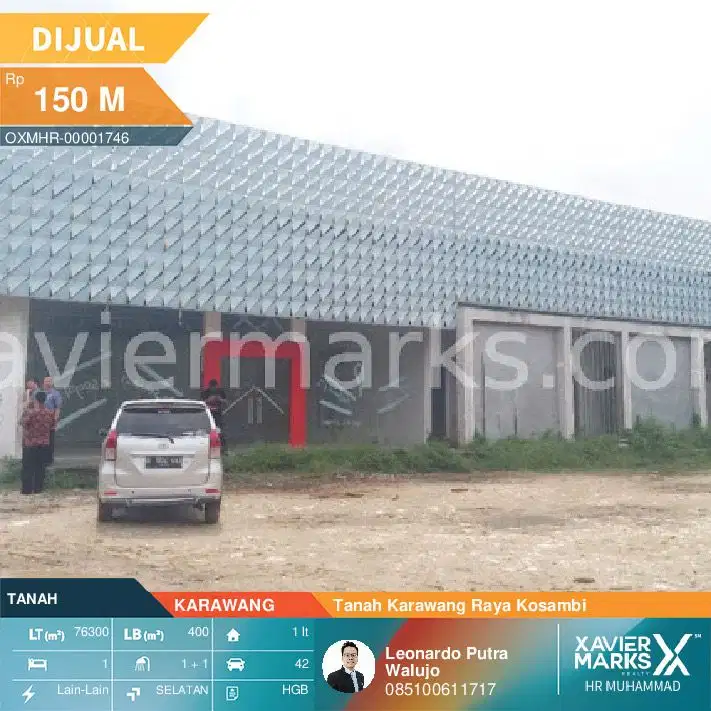 Tanah Karawang jalan Raya Kosambi luas 76.300m2 buat Gudang, perumahan