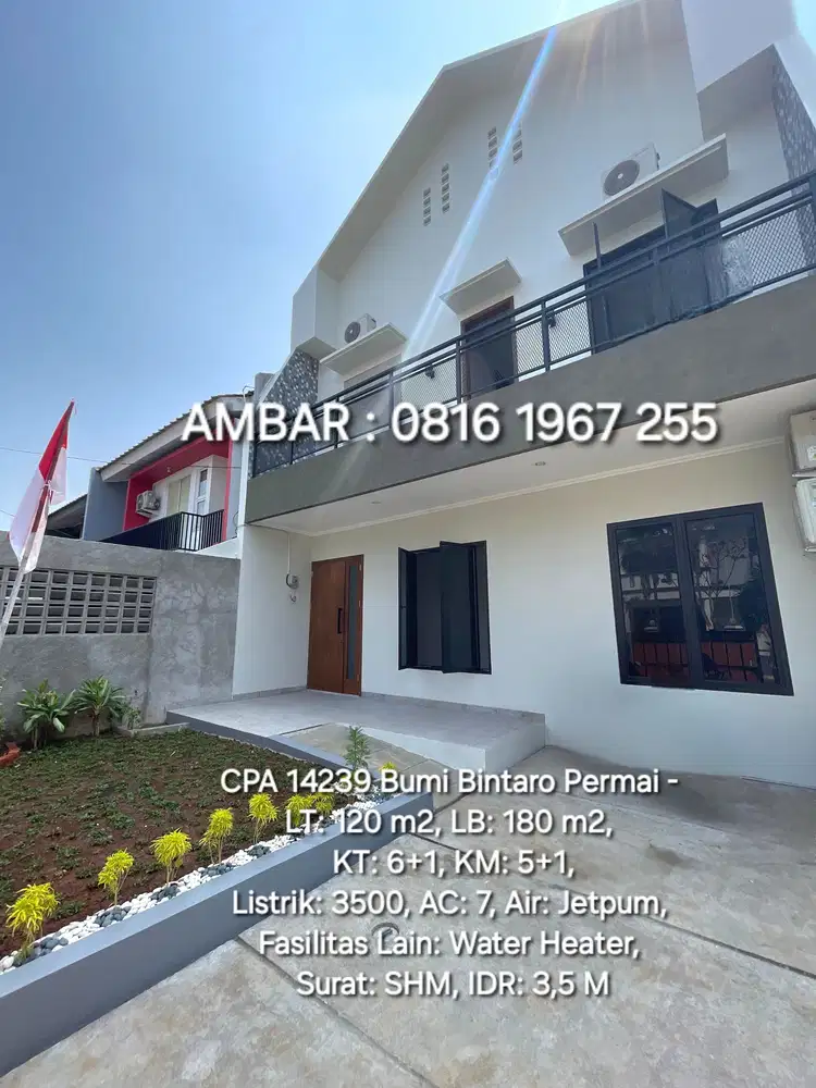 14239 - Rumah brand  semi furnished dekat Gandaria shm siap huni