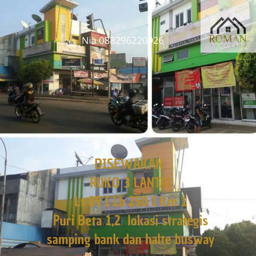 disewakan ruko 3 lantai puri beta 2