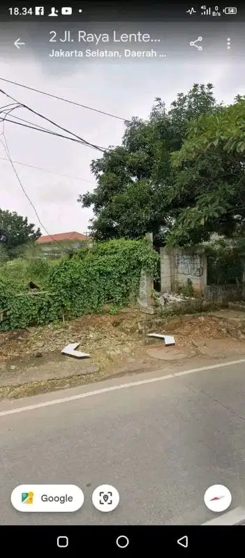 Lahan strategis,  pinggir jalan di bawah njop di lenteng agung