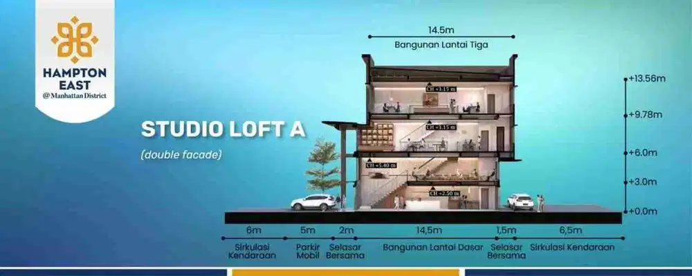 Hampton East Studio Loft sampinh Mall Hampton Square Black Owl Hudson Square