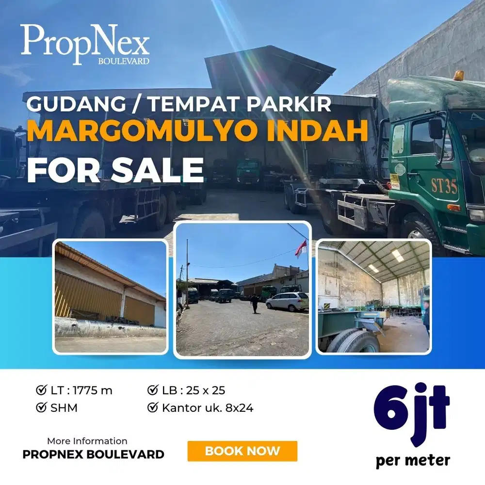 MURAH POLL HANYA 6 JUTA / M² GUDANG MARGOMULYO INDAH SURABAYA BARAT