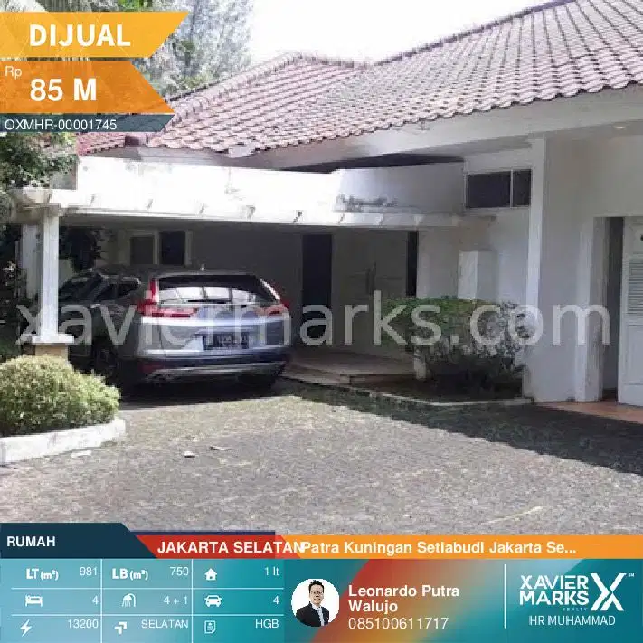 Rumah di Setiabudi Jakarta Selatan luas 981m2 dekat Kuningan CityMall