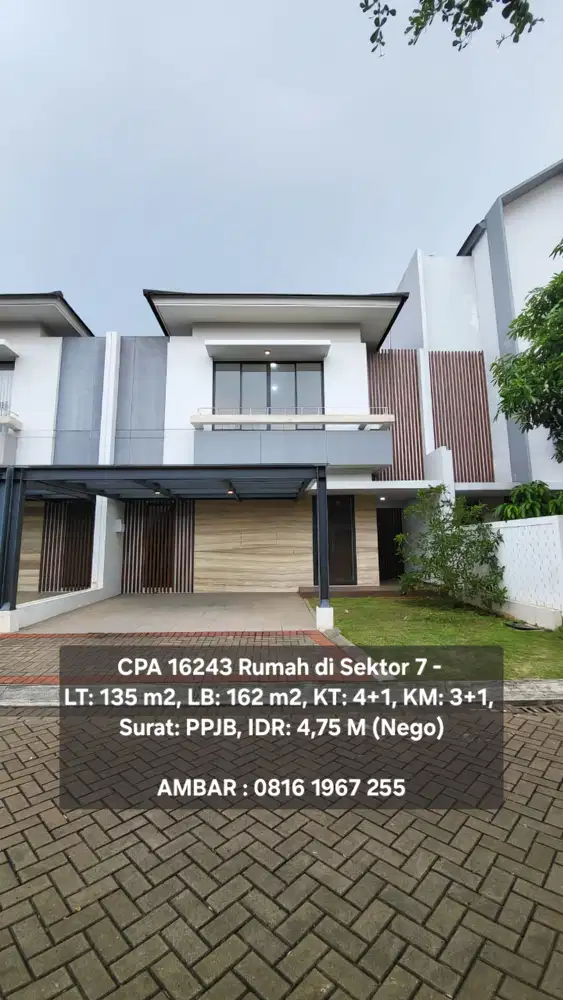 16243 - Rumah brand new bintaro sektor 7 premium lokasi strategis