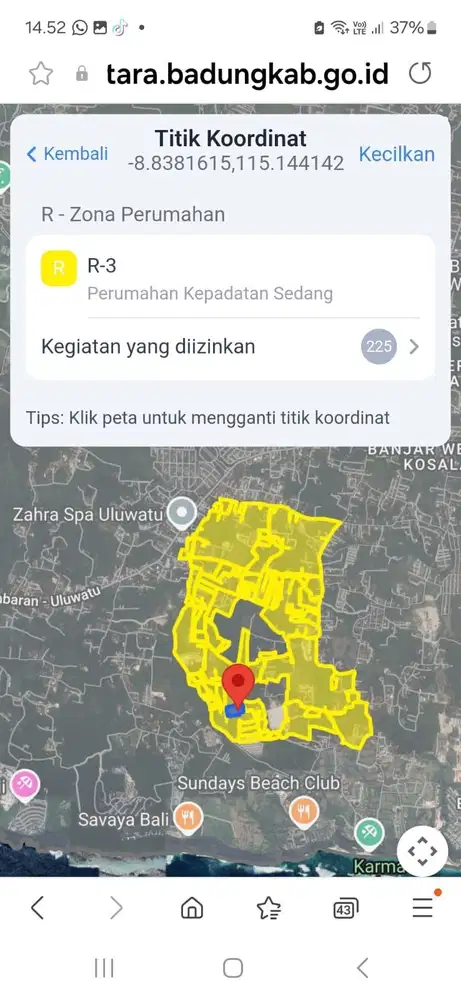 TANAH 44 ARE VIEW PANTAI KAWASAN UNGASAN, KUTAS ELATAN BALI