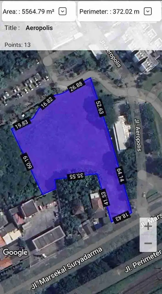 Dijual Tanah 5.565 m2 Strategis Dekat Bandara Soekarno Hatta Tangerang